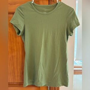 Woolx Addie Women's Green Short Sleeve Merino wool blend Tee